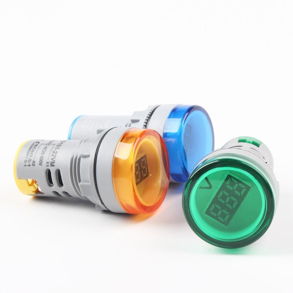 AD16-22DSV Mini Digital Display 60-500V General Indicator AC Voltmeter, Open Hole: 22mm (White)