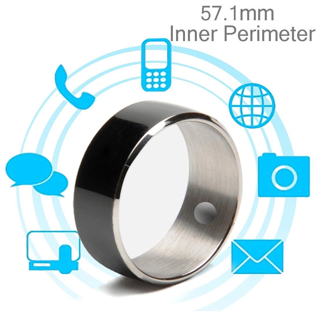 JAKCOM R3F Amorphous Titanium Alloy Smart Ring, Waterproof & Dustproof, Health Tracker, Wireless Sharing, Push Message, Inner Perimeter: 57.1mm (Black)