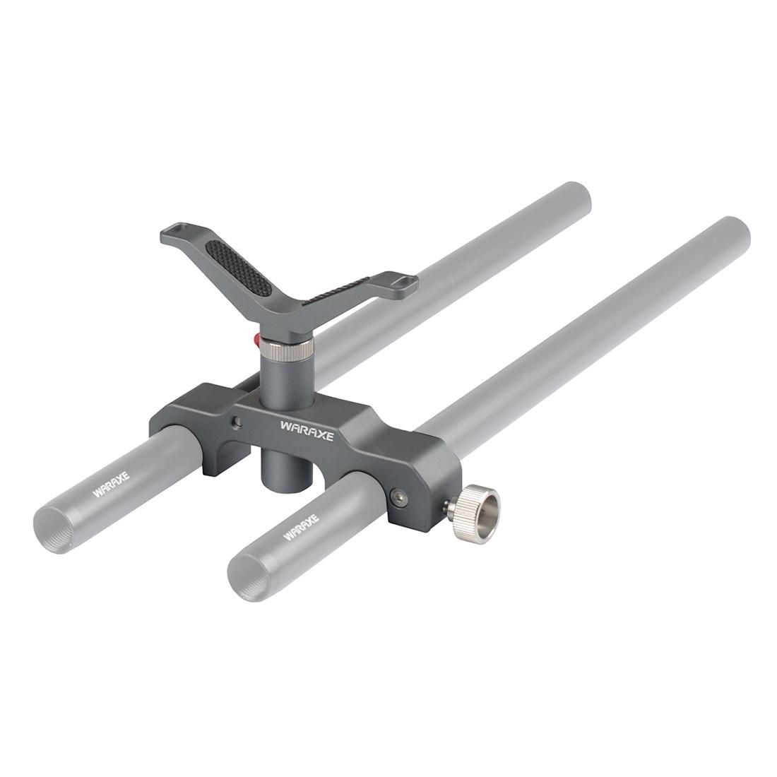 WARAXE-2900 Y Shape Telephoto Lens Support Bracket for 15mm Rail Rod Support System (Grey)