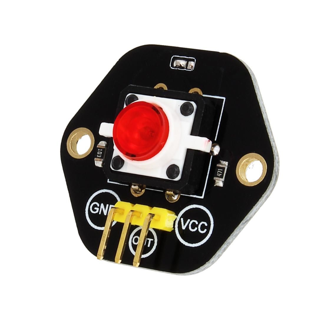 LandaTianrui LDTR-RM012 Digital Push Button with Red LED Indicator Light Module for Arduino UNO / MEGA / Raspberry Pi / AVR / STM32 (Black)