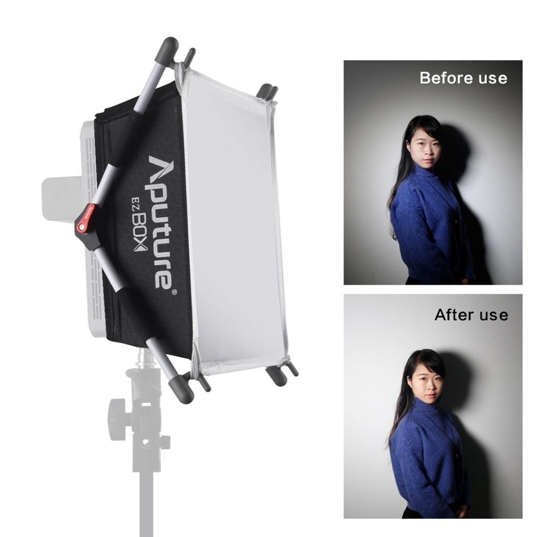 Aputure Softbox Easy EZ Box Diffuser Kit for Amaran LED AL-528 & HR-672 Lights