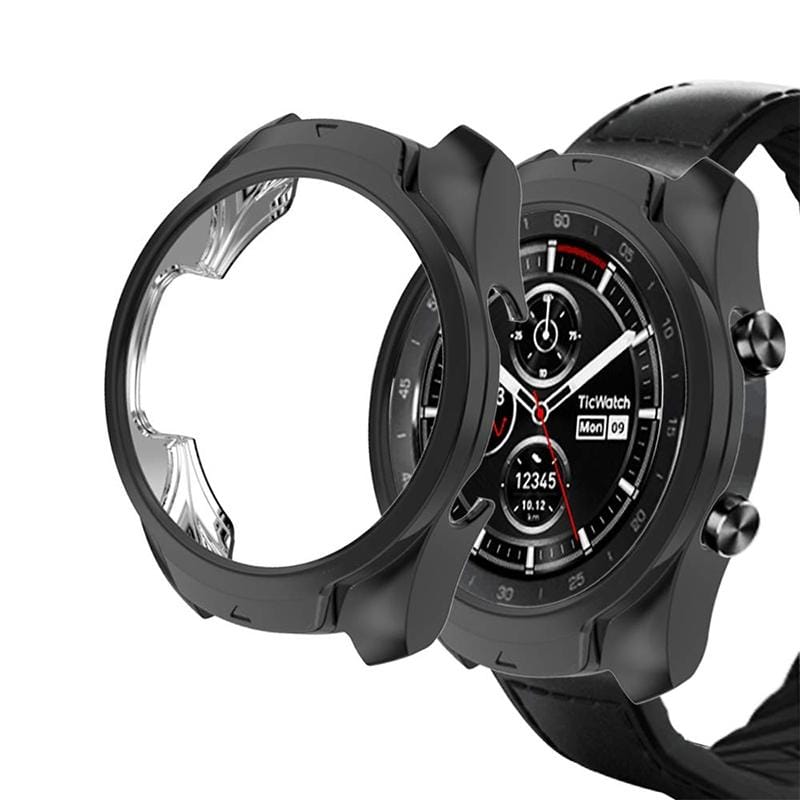 For Tic Watch Pro Smart Watch TPU Protective Case (Black)