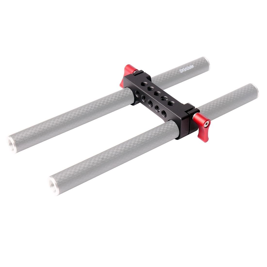 WARAXE 1970 Dual Railblock Connector Support Bracket for 15mm Rail Rod Support System (Black)