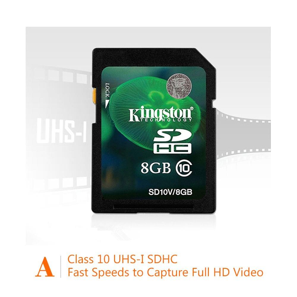 Genuine Original Kingston Class 10 8GB SDHC Memory Card - 8GB