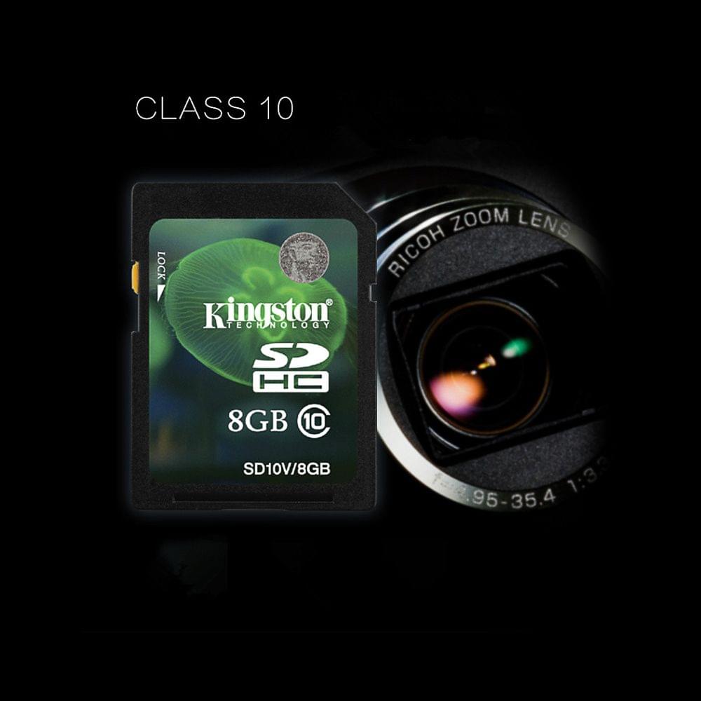Genuine Original Kingston Class 10 8GB SDHC Memory Card - 8GB
