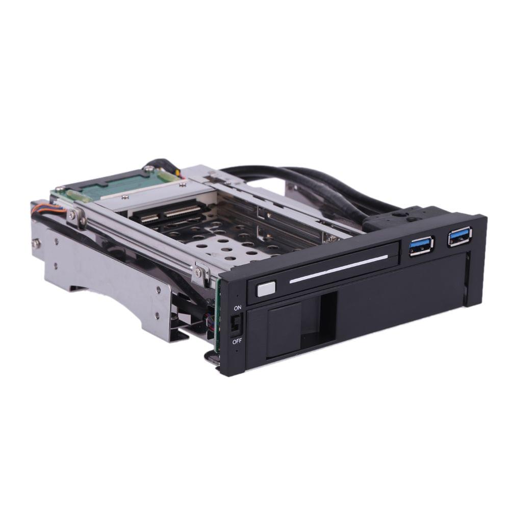 Dual Bay 3.5" + 2.5" Inch SATA III Hard Drive HDD & SSD Tray