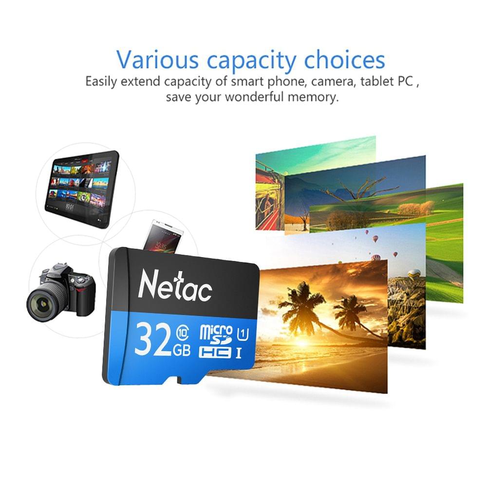 Netac P500 Class 10 32G Micro SDHC TF Flash Memory Card Data - 32GB