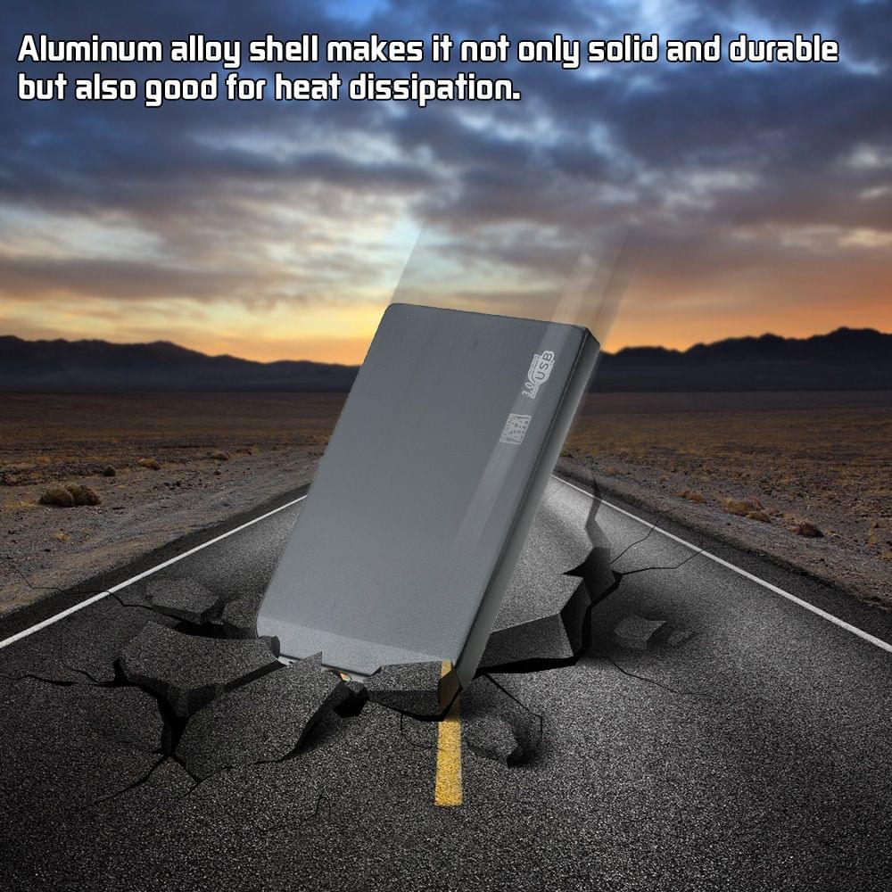 Slim Super Speed 6Gbps Aluminum 2.5" SATA SSD HDD Hard Disk - 2.5in