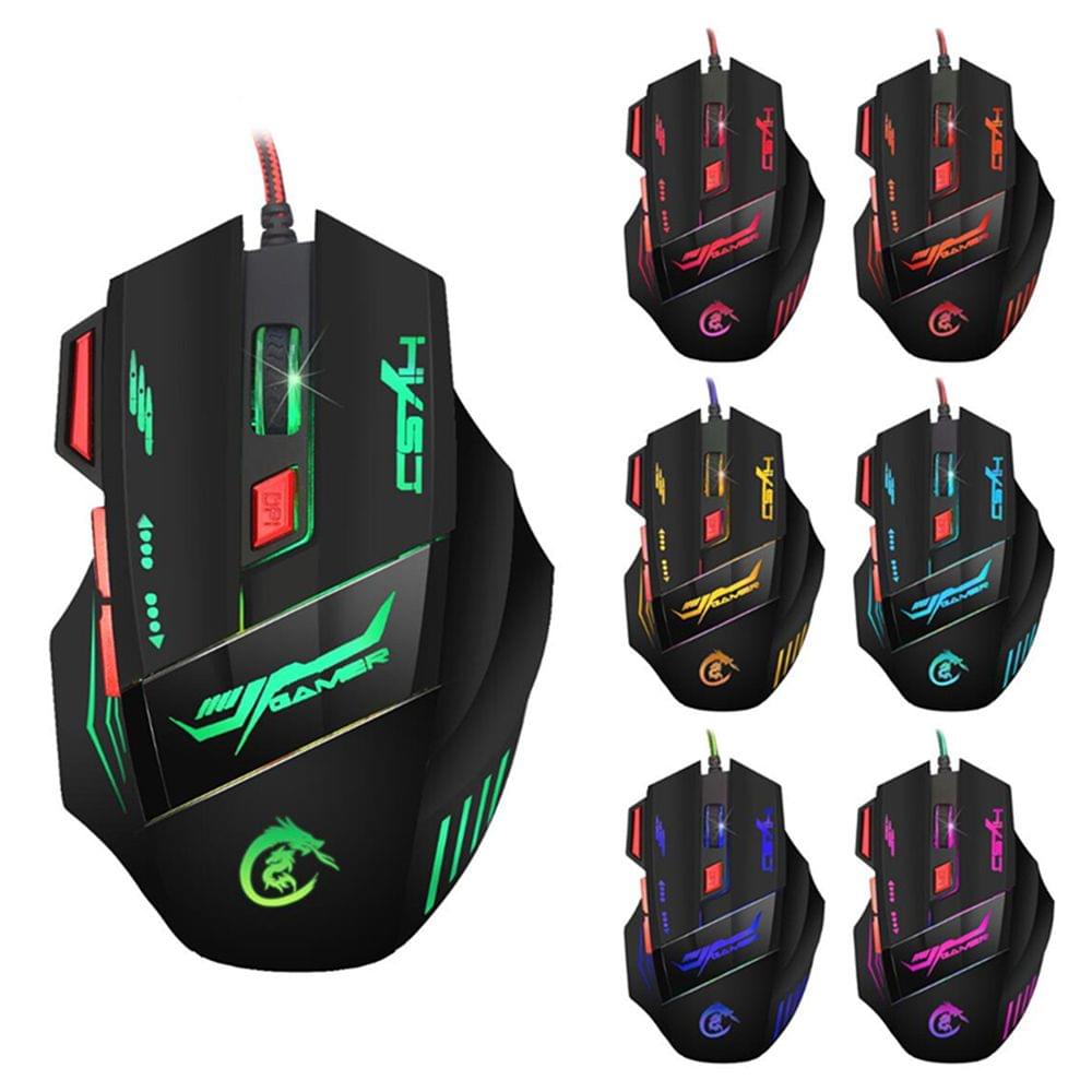 HXSJ H100 Gaming Mouse USB Wired Optical Game Mouse 5500 DPI