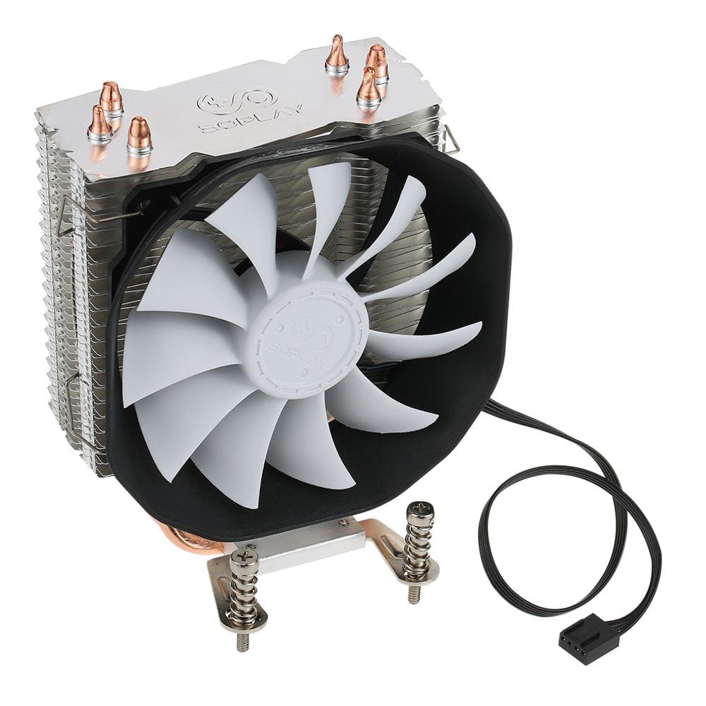 Soplay CPU Cooler 3 Heatpipes 4pin 12cm PWM Fan PC Computer