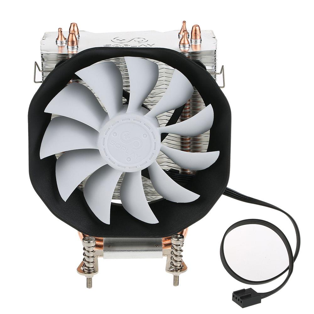 Soplay CPU Cooler 3 Heatpipes 4pin 12cm PWM Fan PC Computer
