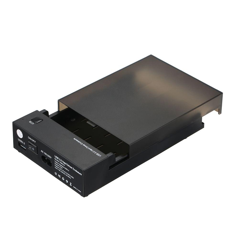 USB 3.0 2.5" 3.5" SATA HDD Enclosure Portable SSD HDD Case - AU Plug