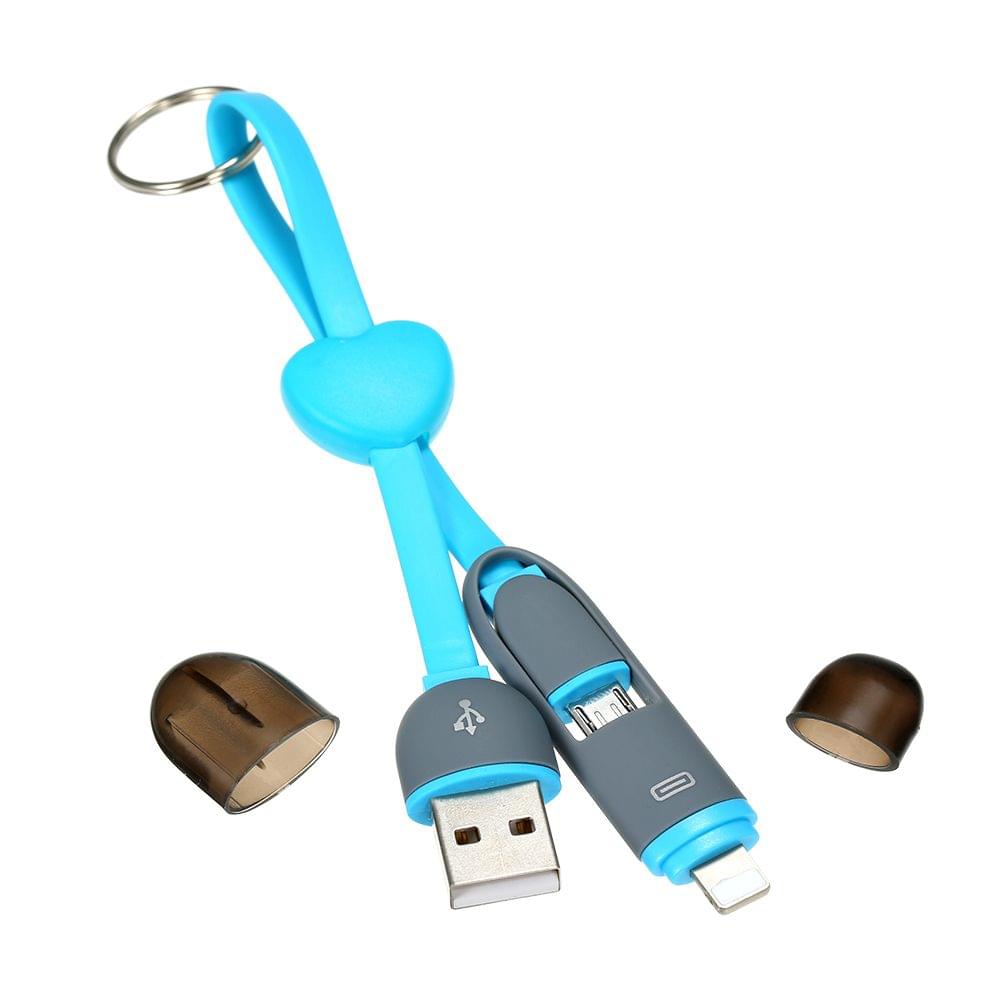 USB Charging Cable 2 in 1 Charging Cable Micro USB Lightning