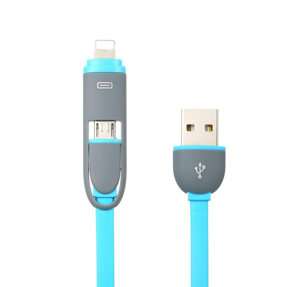 USB Charging Cable 2 in 1 Charging Cable Micro USB Lightning
