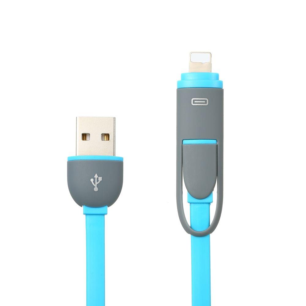 USB Charging Cable 2 in 1 Charging Cable Micro USB Lightning