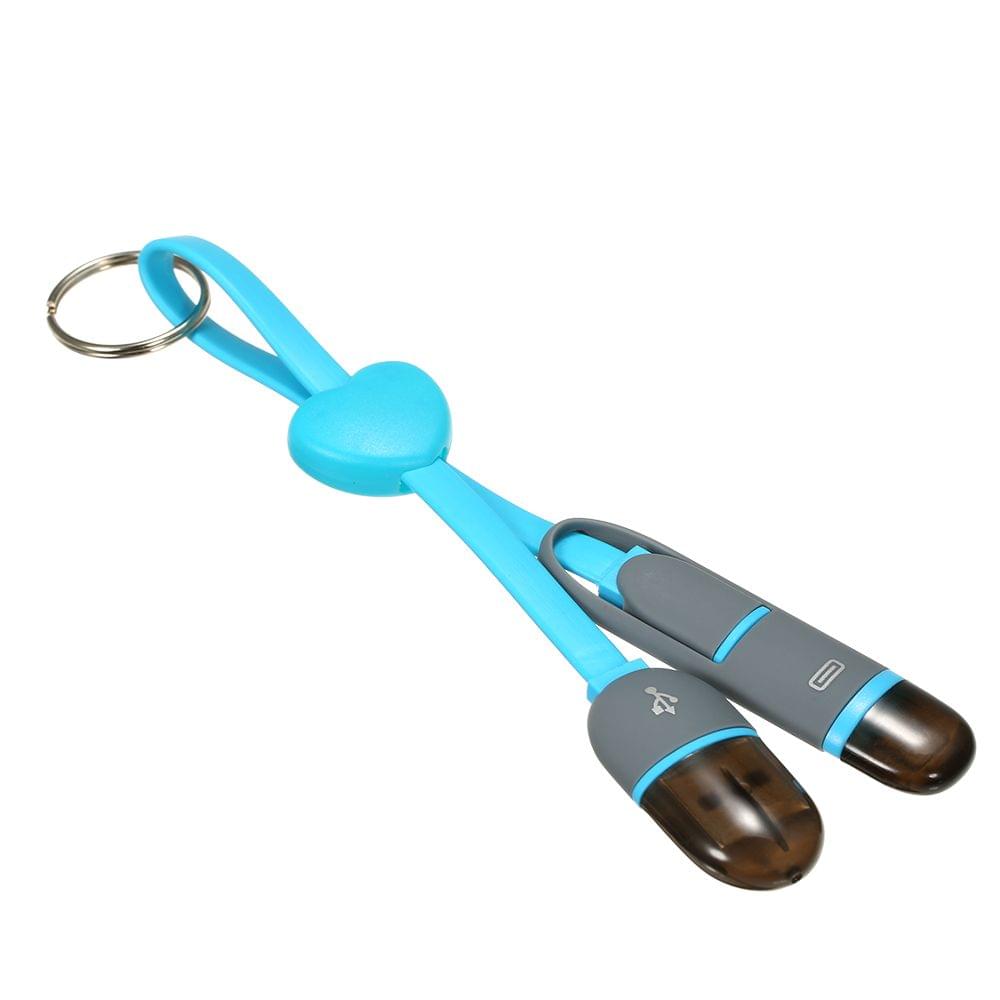 USB Charging Cable 2 in 1 Charging Cable Micro USB Lightning