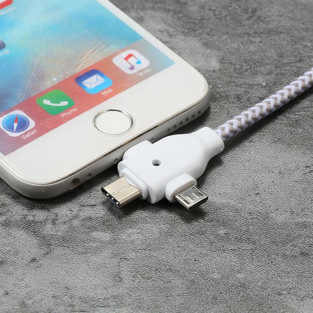 US 3 in 1 Charging Cable Data Cable 2A with Micro