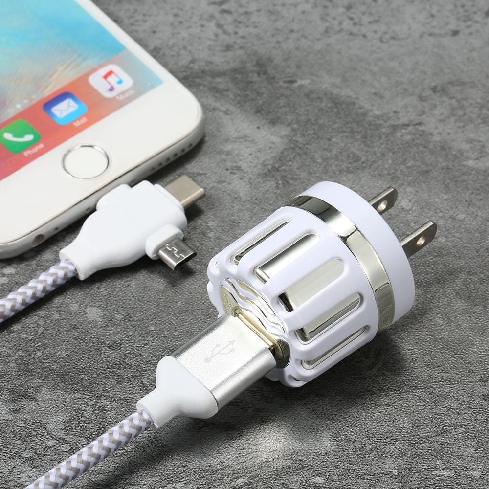 US 3 in 1 Charging Cable Data Cable 2A with Micro