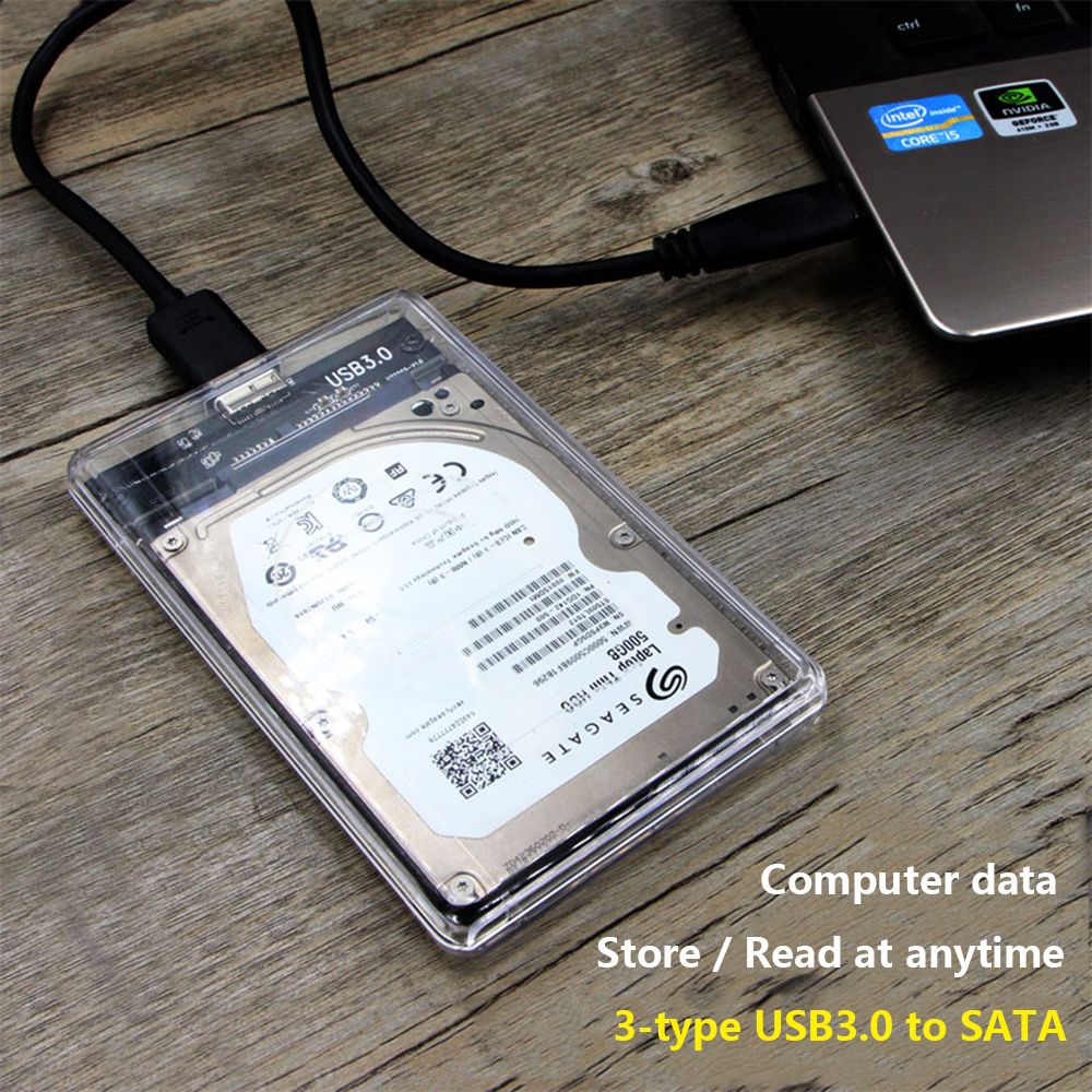 USB 3.0 External Hard Drive Enclosure USB 3.0 Transparent
