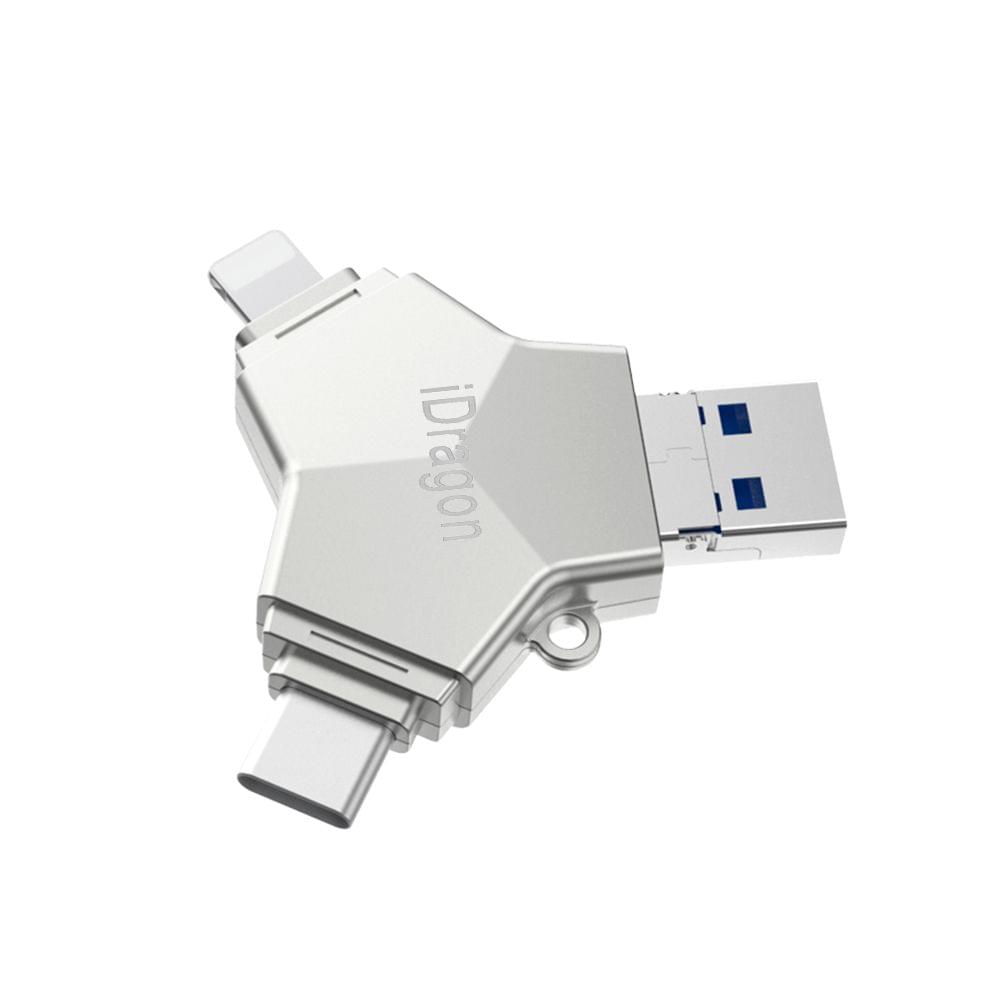 4-in-1 USB Flash Drive 128GB for iPhone Storage External - 128GB