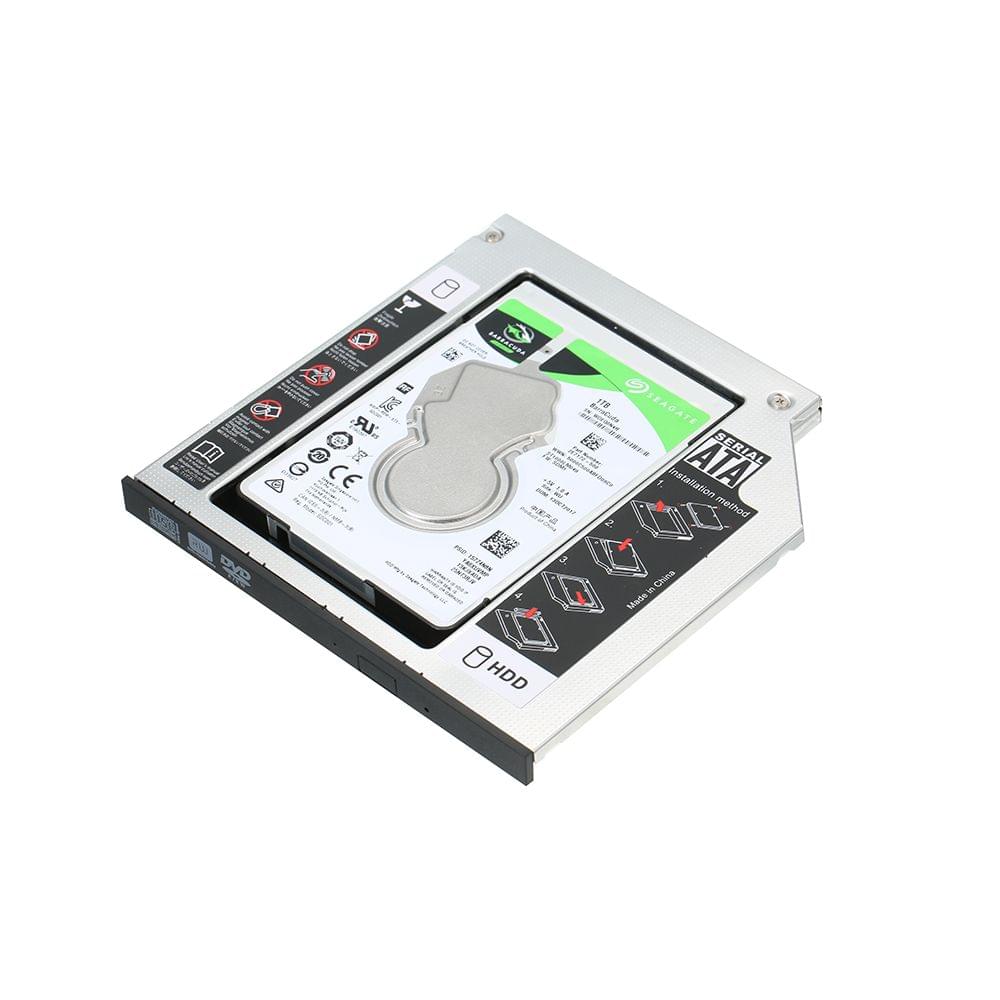 Hard Drive Caddy Tray SATA 2nd HDD SSD Caddy Case for 9.5mm