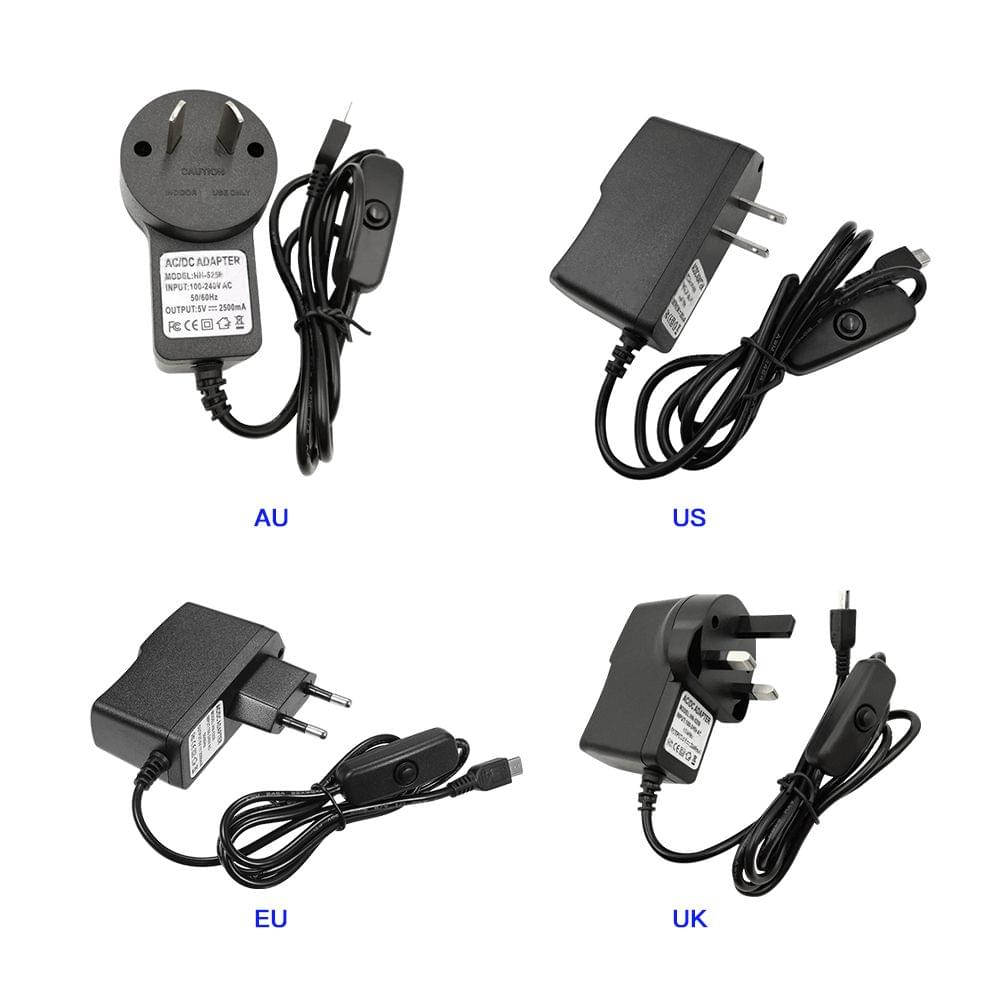 5V 2.5A US Plug Micro USB Charger Power Supply Adapter - US Plug