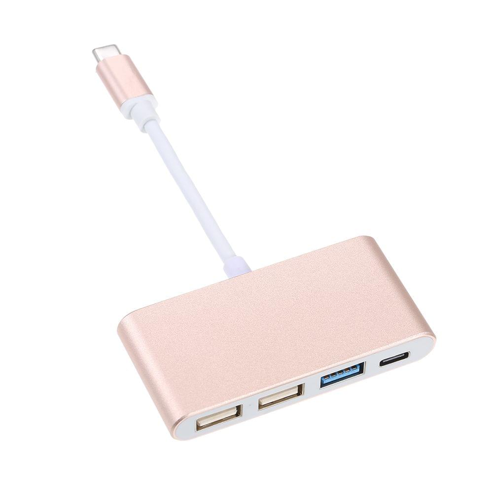 4 in 1 Type-C to Type-C 3 Hub Charging Port Type-C to USB