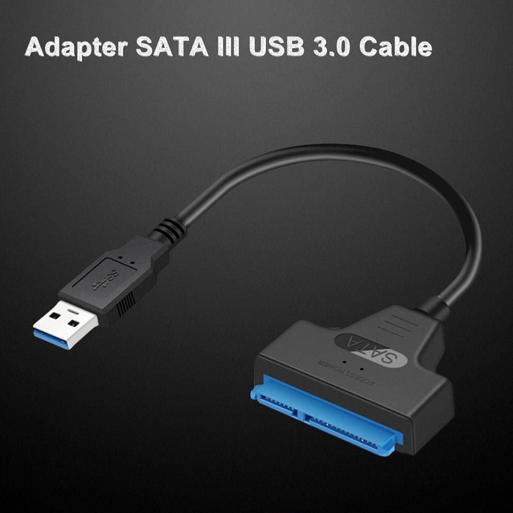USB 2.0 to SATA Adapter Converter Cable 22Pin Drive Free