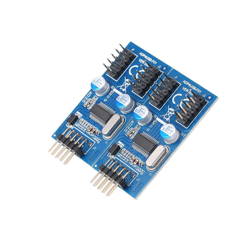 9Pin USB Header Male 1 to 4 Female Extension Cable Card USB