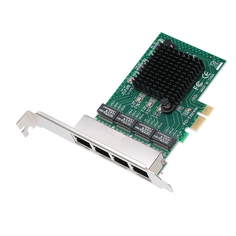 Network Server Card 4 Ports Gigabit 1000M PCI-E Ethernet