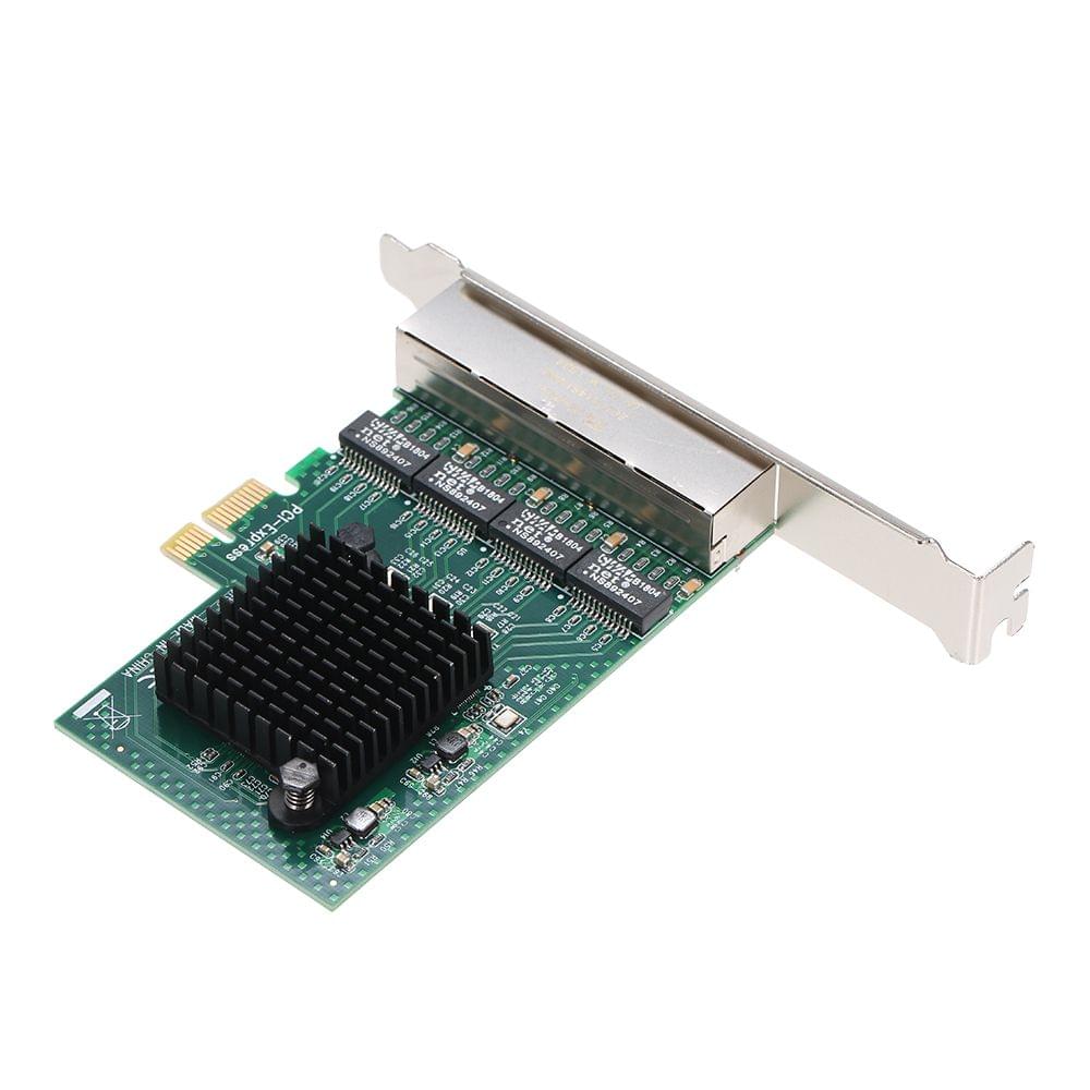 Network Server Card 4 Ports Gigabit 1000M PCI-E Ethernet