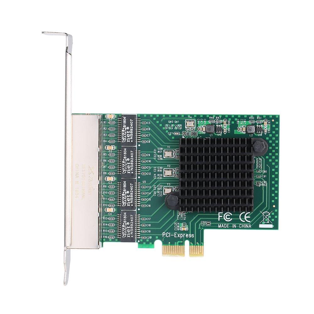 Network Server Card 4 Ports Gigabit 1000M PCI-E Ethernet