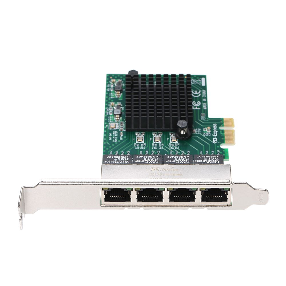 Network Server Card 4 Ports Gigabit 1000M PCI-E Ethernet