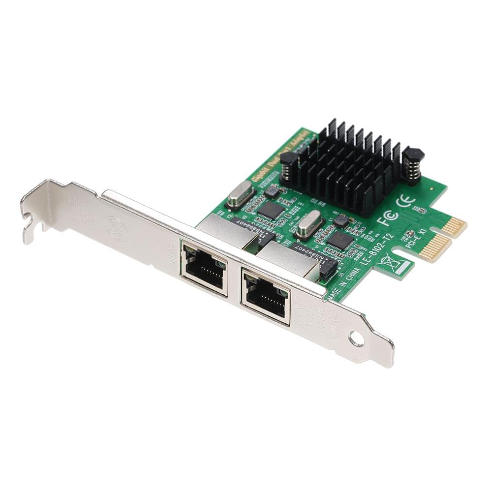 Network Server Card 2 Ports Gigabit 1000M PCI-E Ethernet