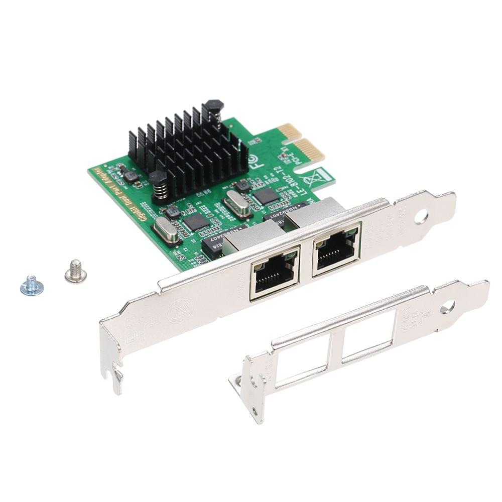 Network Server Card 2 Ports Gigabit 1000M PCI-E Ethernet