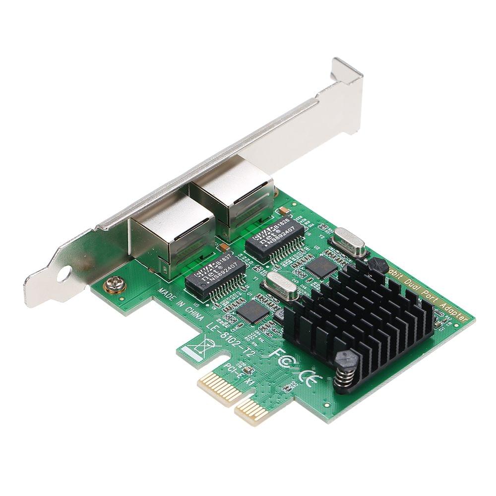 Network Server Card 2 Ports Gigabit 1000M PCI-E Ethernet