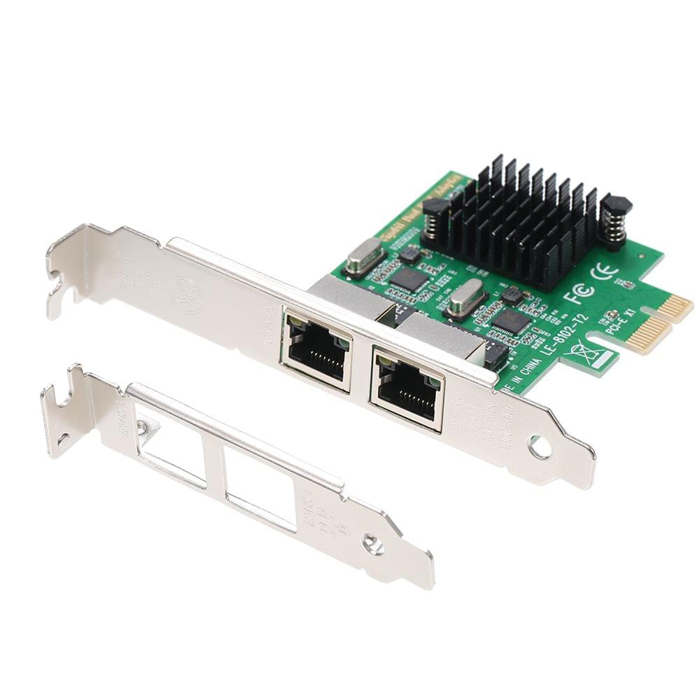 Network Server Card 2 Ports Gigabit 1000M PCI-E Ethernet