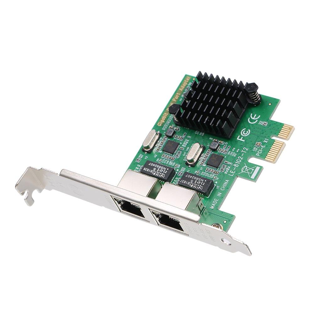 Network Server Card 2 Ports Gigabit 1000M PCI-E Ethernet