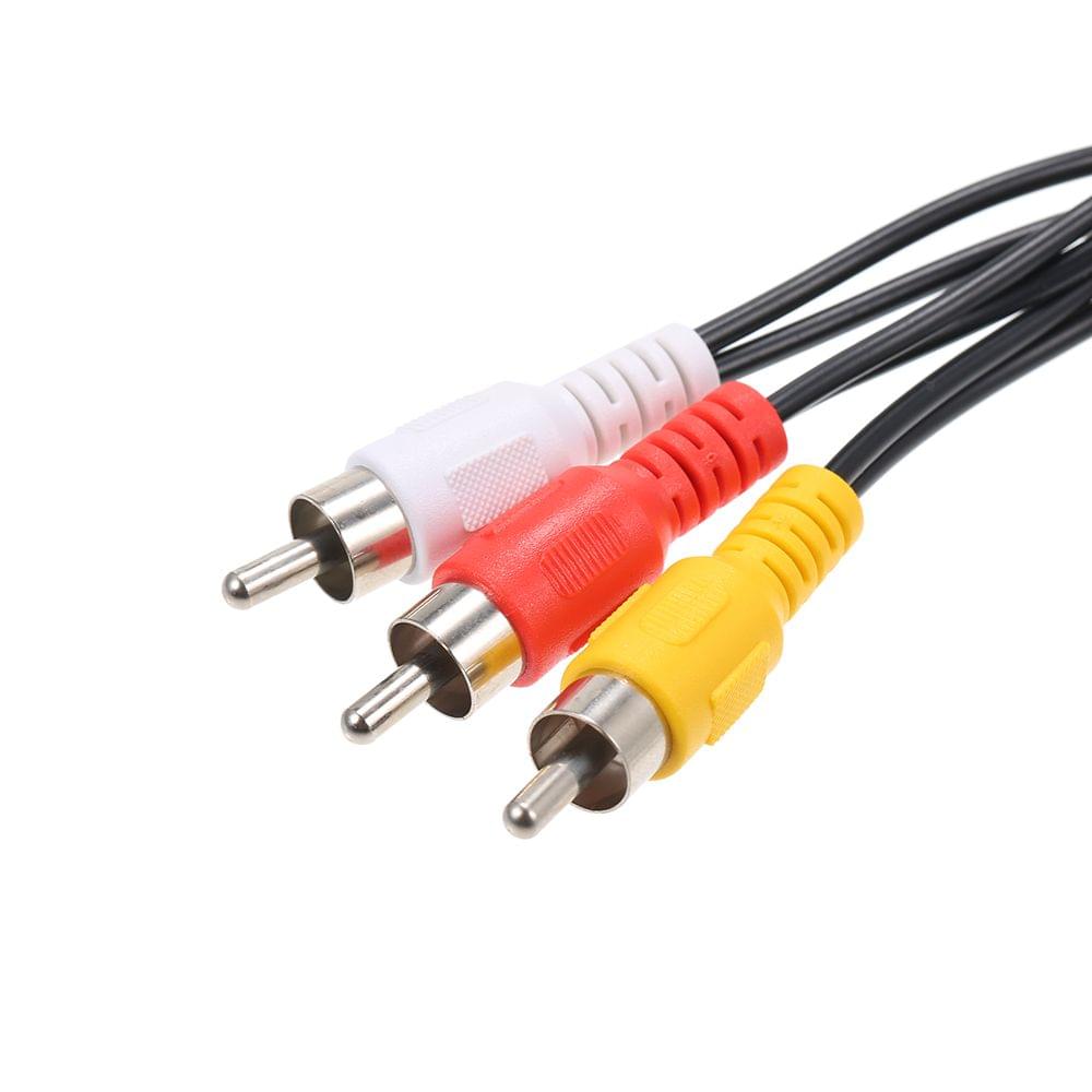 Audio/Video Cable 3 Male to 6 Female for DVD/TV/STB Gold