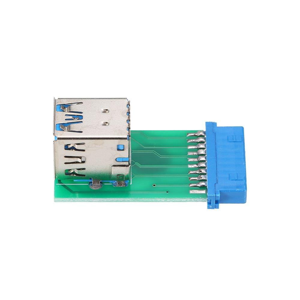 Dual USB 3.0 Type-A Female to Motherboard Adapter Card