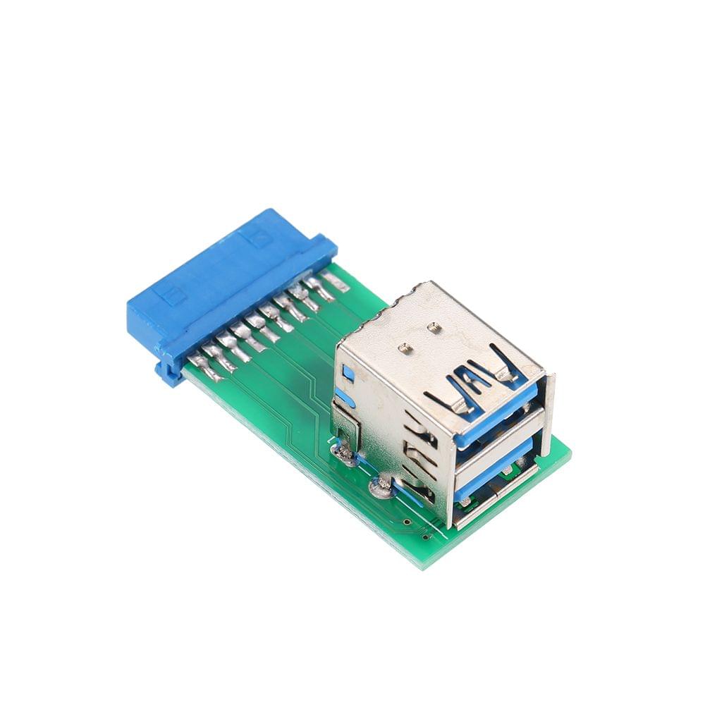 Dual USB 3.0 Type-A Female to Motherboard Adapter Card
