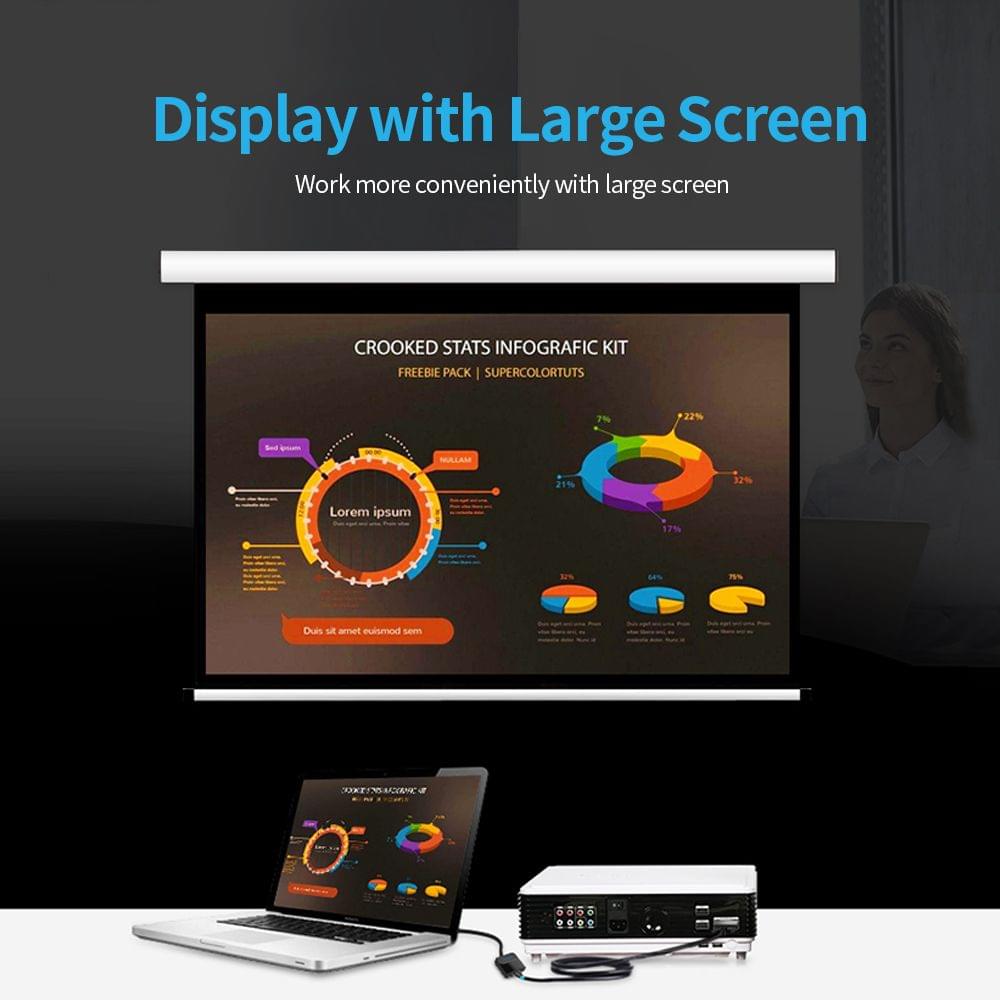 VENTION DP to HD Adapter 1080P DisplayPort to HD Converter - 15cm