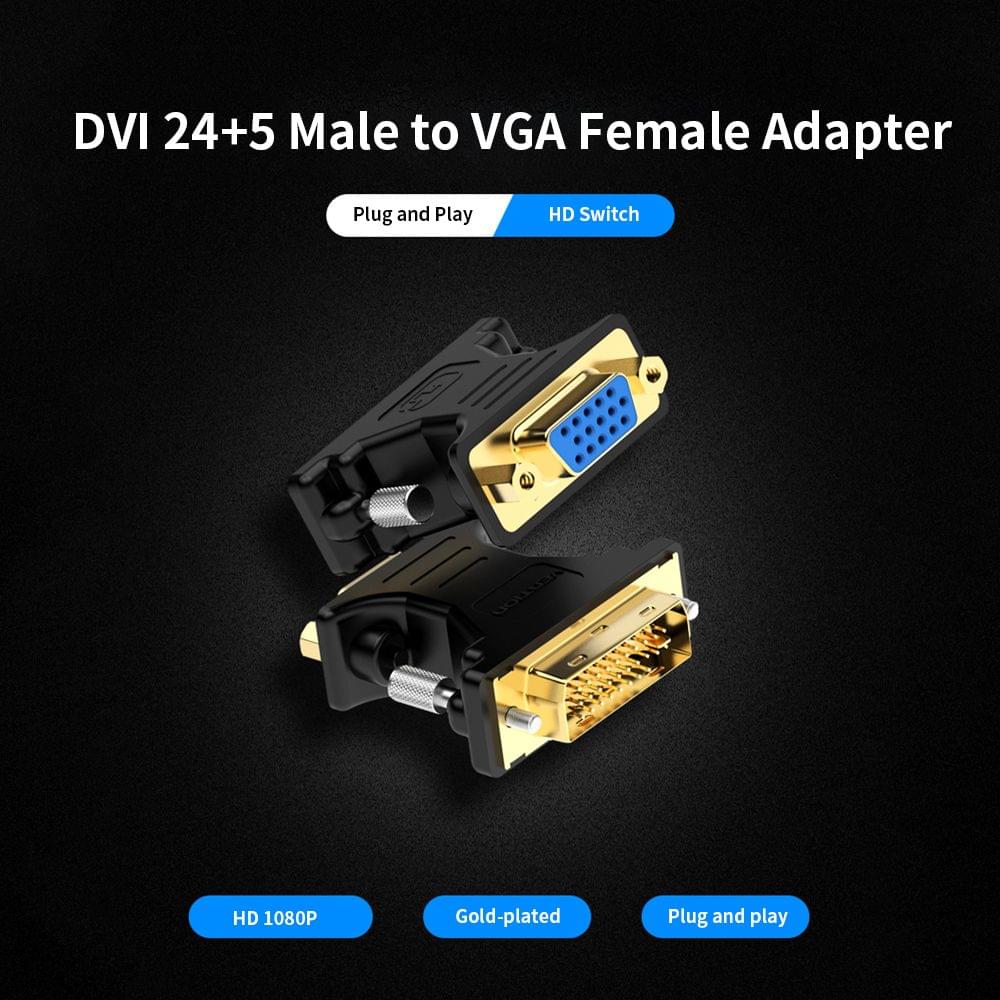 Vention DVI to VGA Adapter DVI 24+5 Male to VGA Female