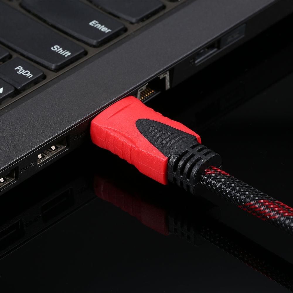 HD Cable High Speed 2.0 Adapter Cable Braided Cord 4K 3D - 0.5m
