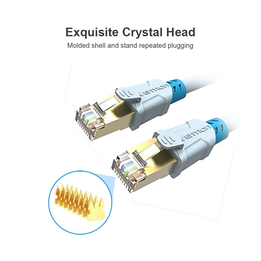 VENTION Cat 6 Ethernet Cable Gigabit Fast Speed Flat Network - 2m
