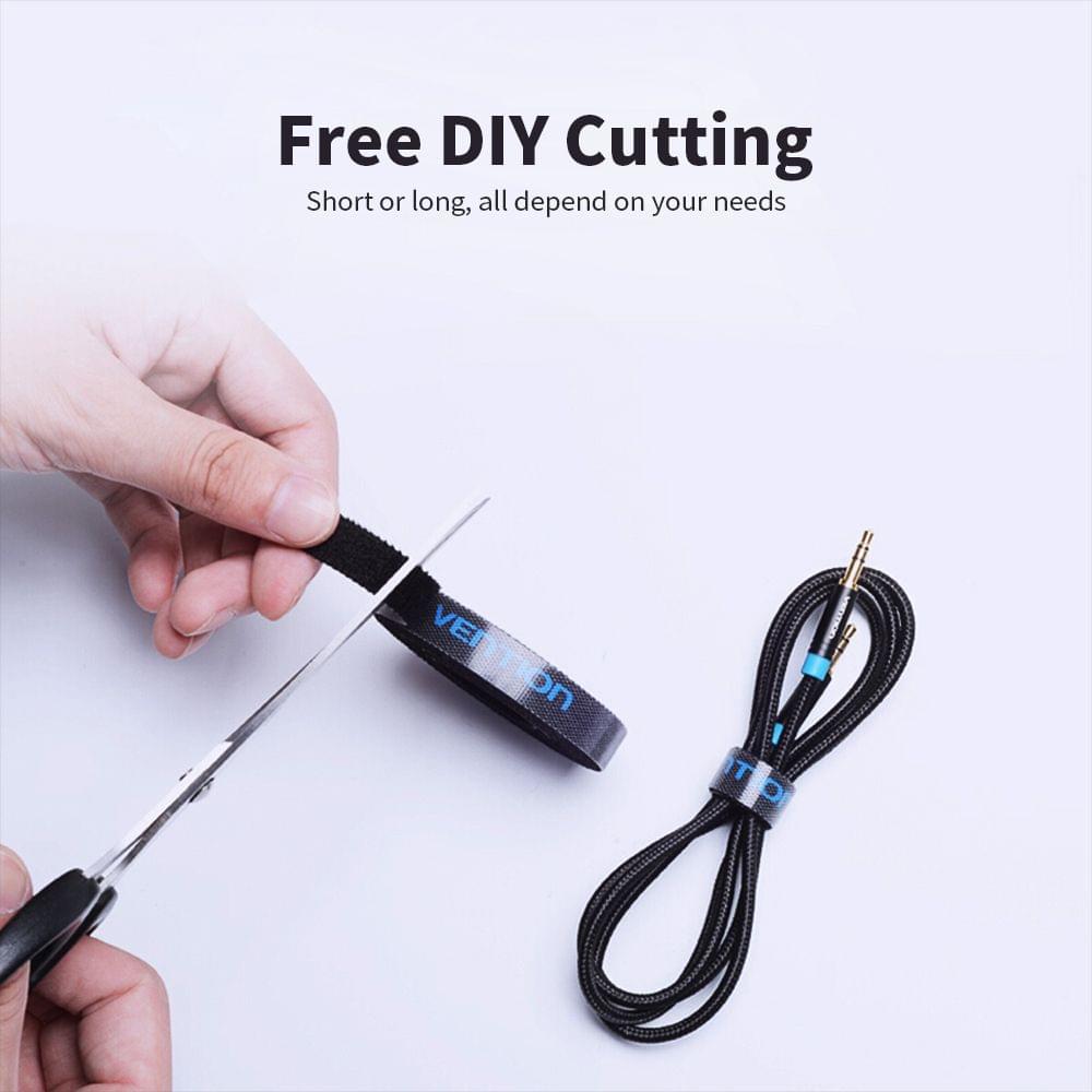 Vention Cable Organizer Computer Wire Manager with Fastener - 1m