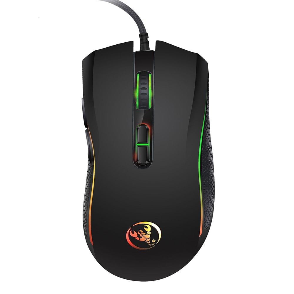 HXSJ A869 Wired Gaming Mouse 3200DPI 7 Buttons 7 Color LED