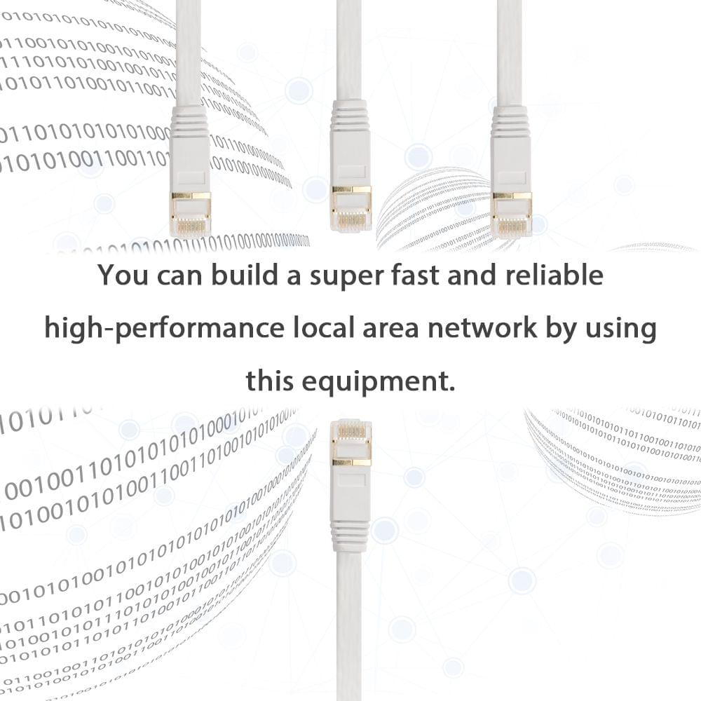 CAT 7 Ethernet Computer Internet Flat Lan Network RJ45 - 5