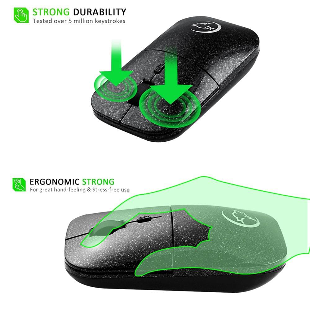 G822 Wireless Mouse 2.4GHz Adjustable 2400DPI Ergonomic