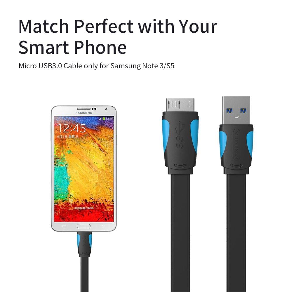 Vention USB Type A Male to Micro B Cable Super Speed USB3.0 - 1m